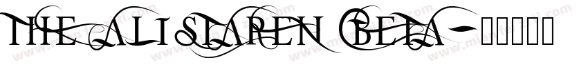THE ALISTAREN BETA字体转换